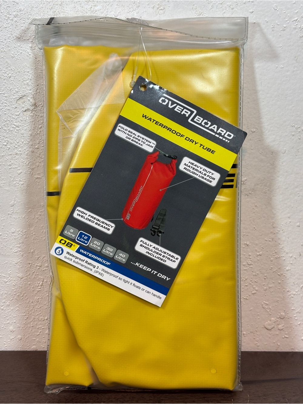 OverBoard Waterproof Dry Tube Bag in Bright Yellow